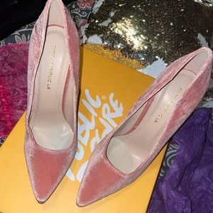 Pink Suede Heels